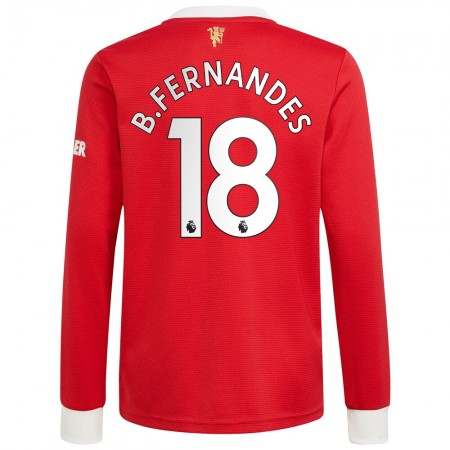 Koszulka Manchester United Bruno Fernandes 18 Główna 2021-2022 - Koszulki Piłkarskie(L/S)